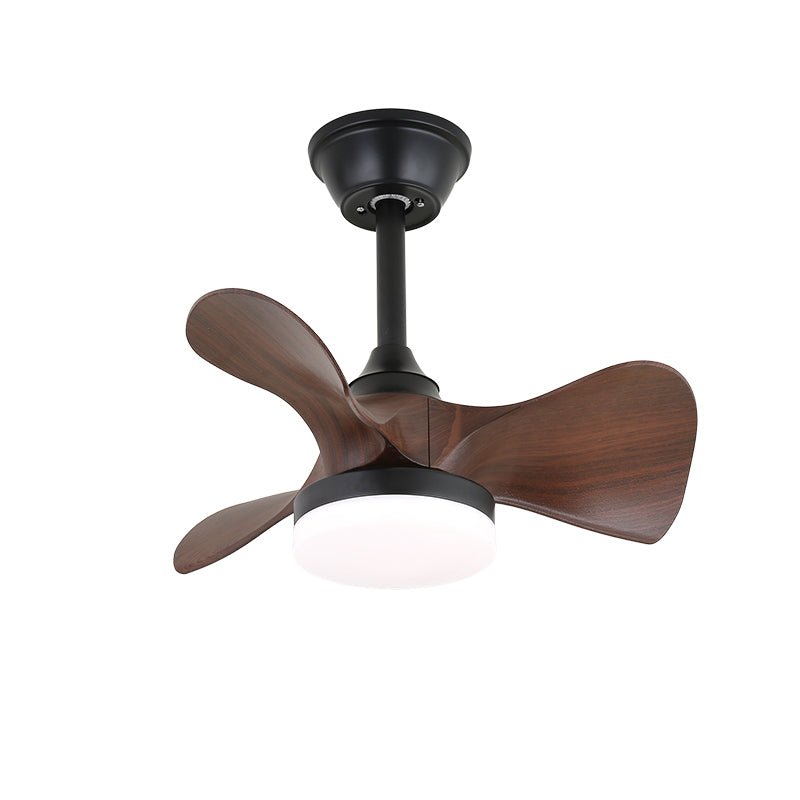Ceiling Fan with Lighting Scandinavian Design Black Wood 61-80cm | Sansoti