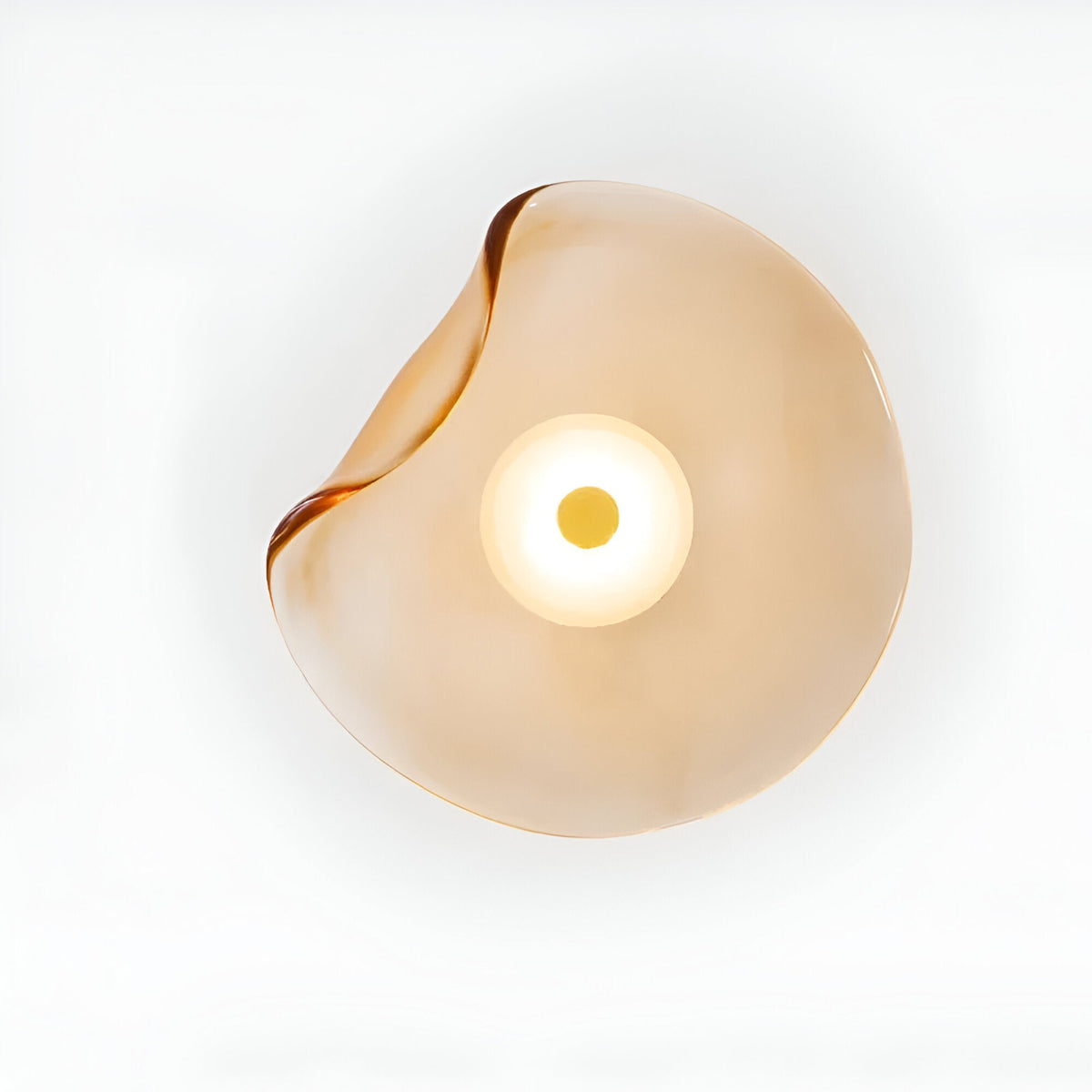 Wandlamp Gebogen Glas LED Sculpturaal Nordisch Goud Zwart 25cm Woonkamer Slaapkamer | Sansoti