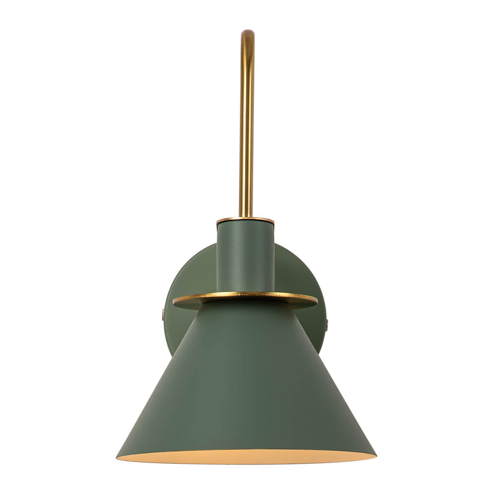 Wall Lamp Cone Black White Green Brass 31cm E26 Mid-Century Bedroom Entrance Hall Dining Room Vintage Wall Spot Staircase Retro | Sansoti