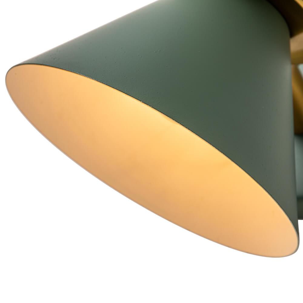 Wall Lamp Cone Black White Green Brass 31cm E26 Mid-Century Bedroom Entrance Hall Dining Room Vintage Wall Spot Staircase Retro | Sansoti