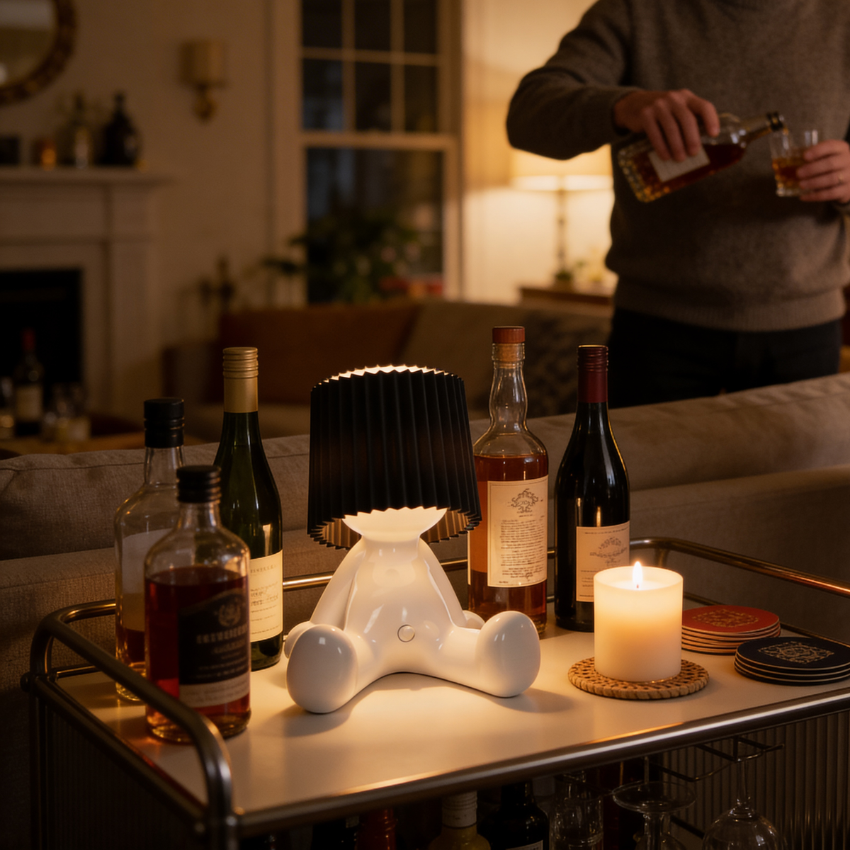 Seated LED Table Lamp with Battery – Wireless in 8 Colors | Sansoti