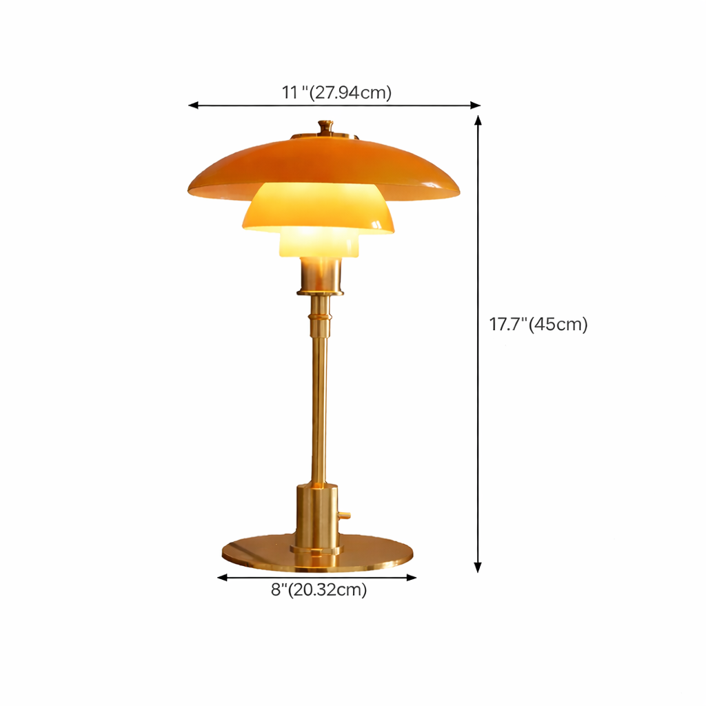 Skandinavische Glastischlampe mit warmem Licht und minimalistischem Design | Sansoti