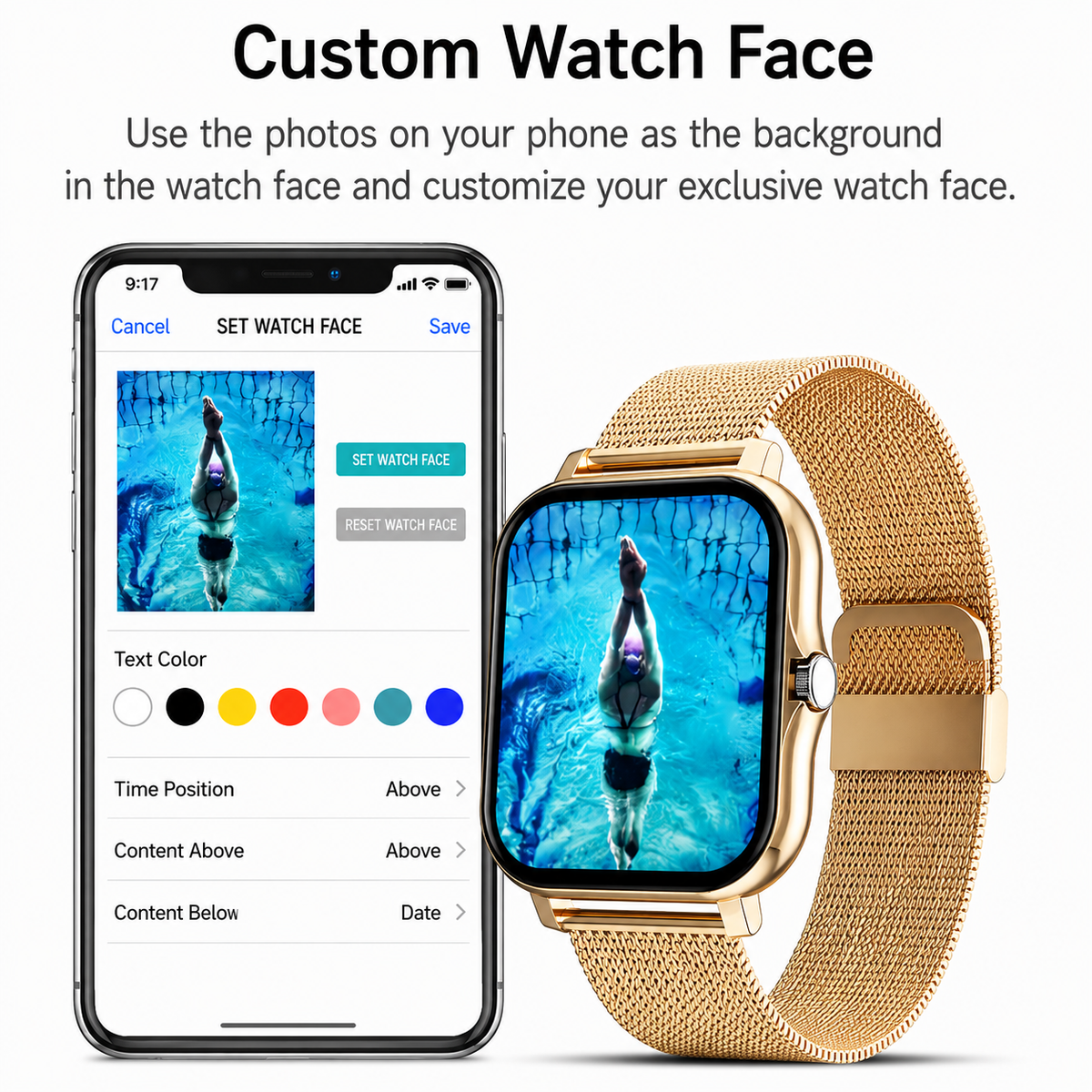 Smartwatch mit Gesundheitsmessung und 10 Tagen Akkulaufzeit | Sansoti