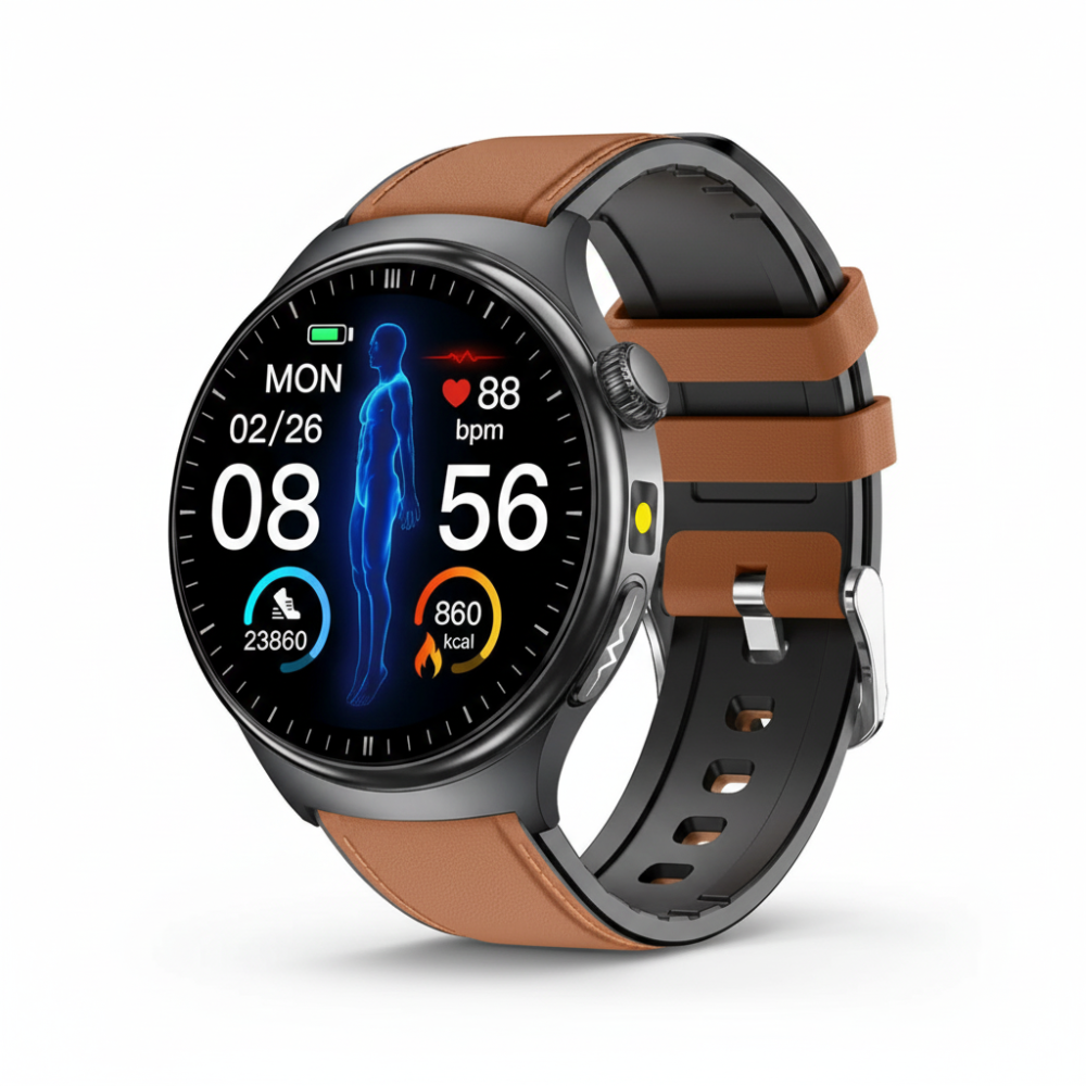 Montre connectée avec moniteur de fréquence cardiaque, tension artérielle, mesure d’oxygène, montre santé, tracker sport et fitness, analyse du sommeil, étanche IP67 | Sansoti