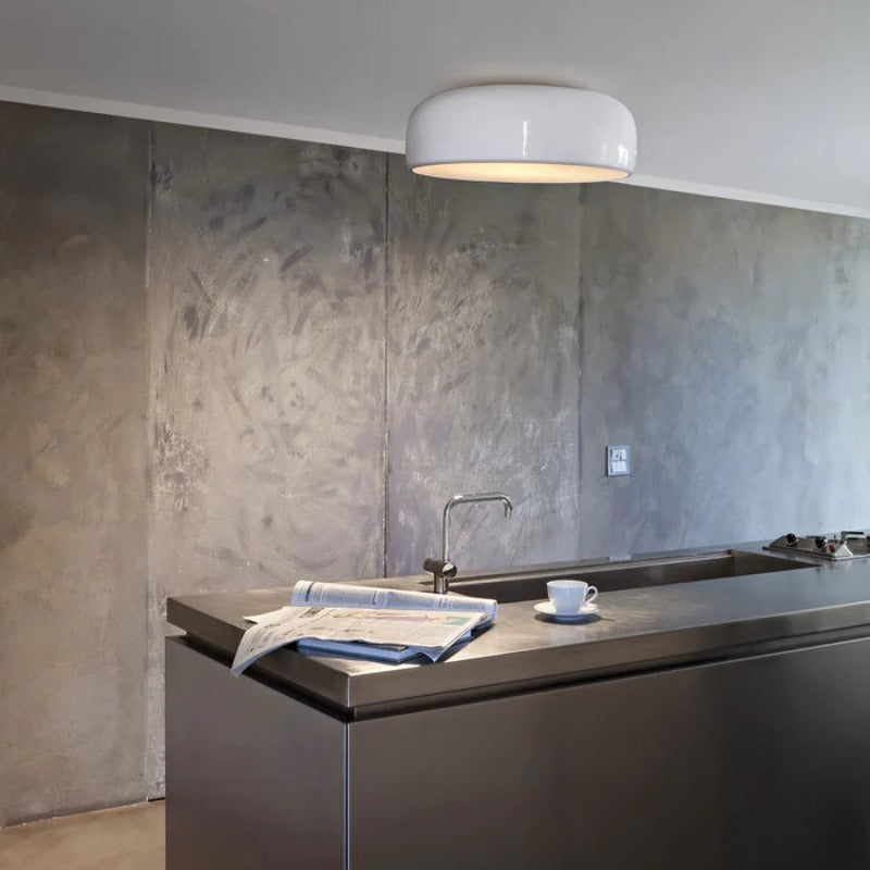 Plafonnier en métal en forme de dôme à LED réglable, pour salon, chambre ou cuisine, au design moderne scandinave | Sansoti