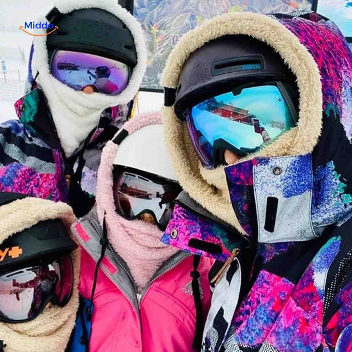 Multifunctionele Thermische Wintercap Fleece Hood Verstelbaar Unisex voor Outdoor Skiën Wandelen Sport | Sansoti
