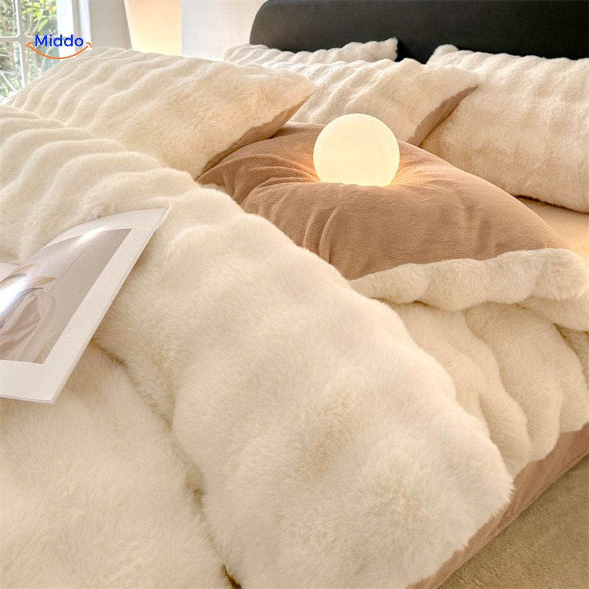 Vierdelige Pluche Dekbedset Imitatiebont Winters Beddengoed Cosy Textiel Zacht Warm Slaapkamer Comfort | Sansoti