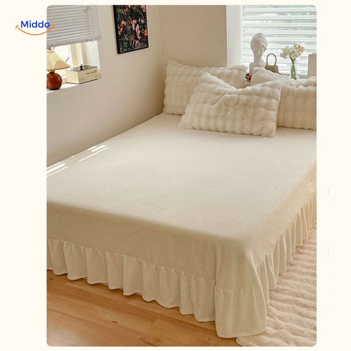 Vierdelige Pluche Dekbedset Imitatiebont Winters Beddengoed Cosy Textiel Zacht Warm Slaapkamer Comfort | Sansoti