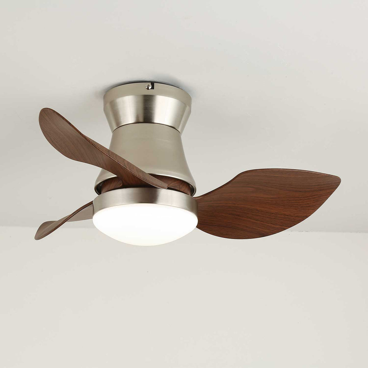 Moderner Deckenventilator mit Beleuchtung – Holz & Metall ø60×30 cm | Sansoti