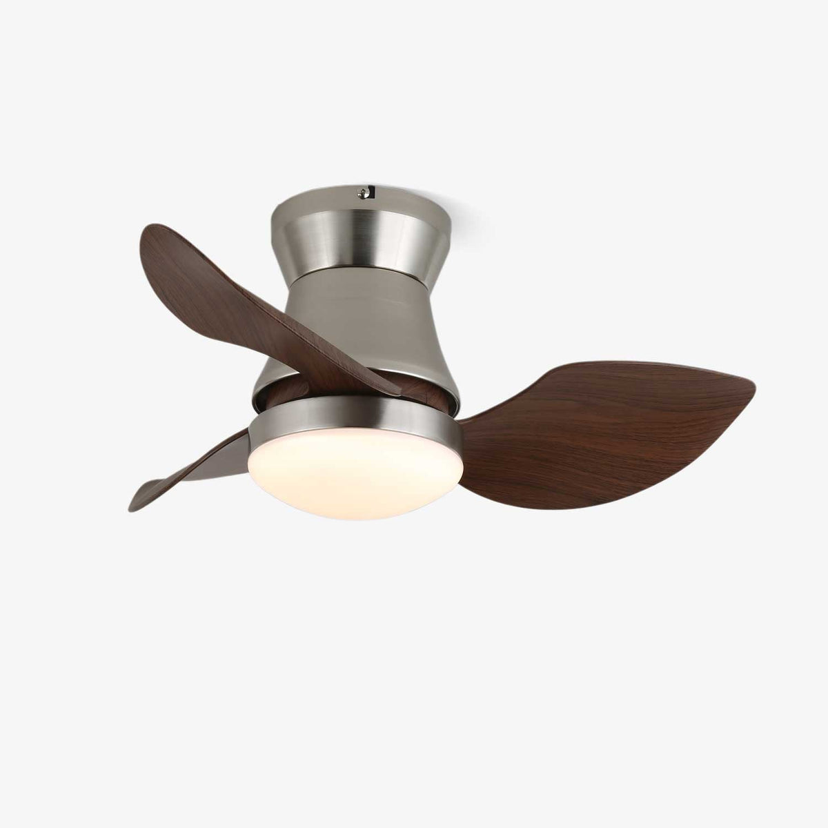 Moderner Deckenventilator mit Beleuchtung – Holz & Metall ø60×30 cm | Sansoti