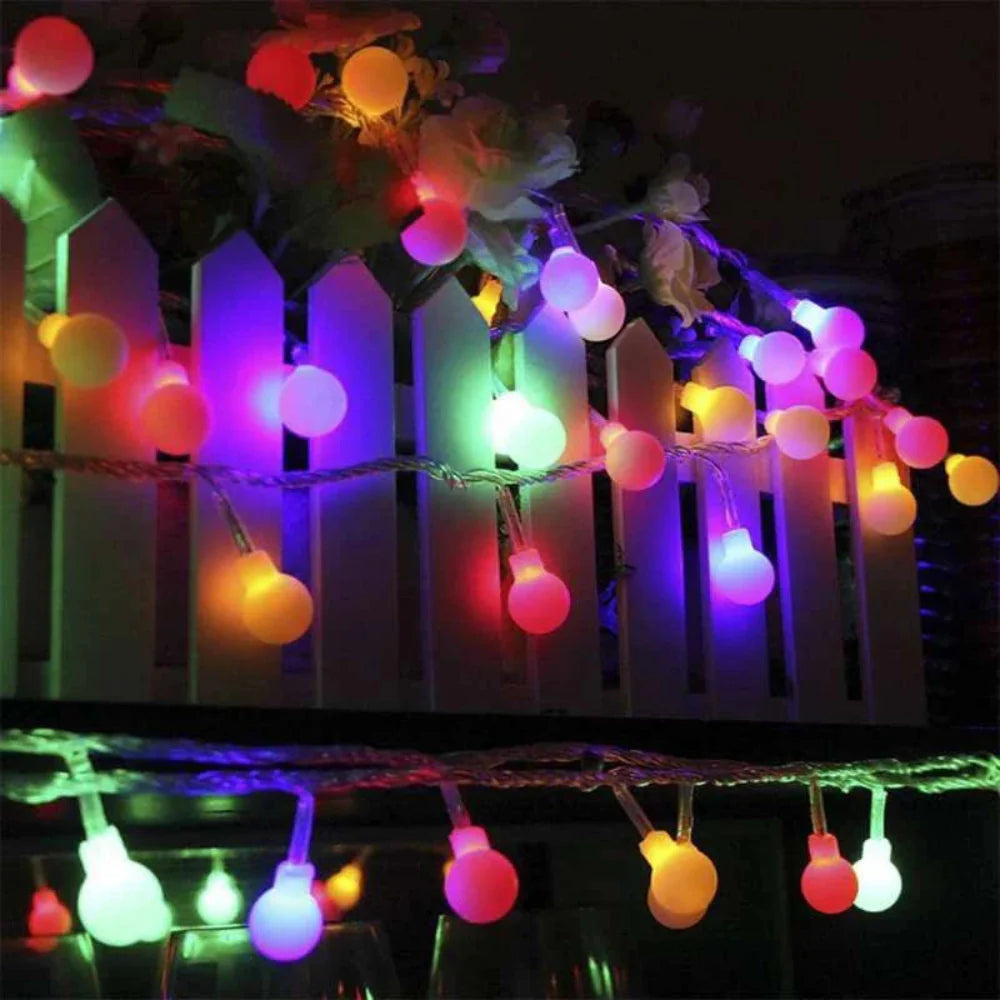 Solar LED Garden Lighting String Weatherproof Multicolor Outdoor Automatic Dusk Sensor Patio Decoration | Sansoti