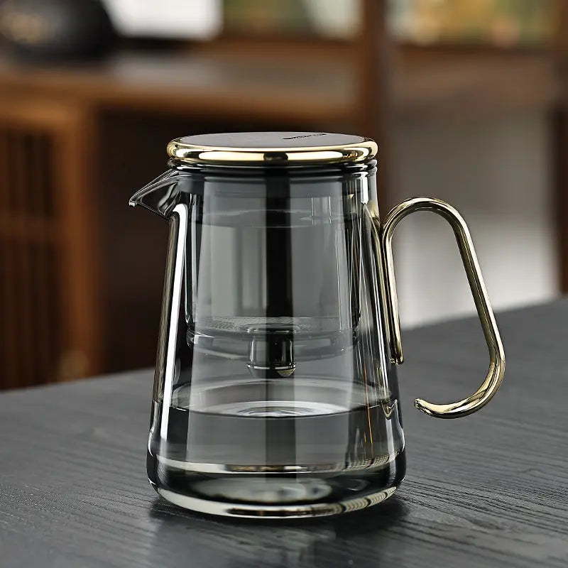 Glasteekanne Magnetischer Filter Borosilikat Edelstahl 700ml Loser Tee Küche | Sansoti
