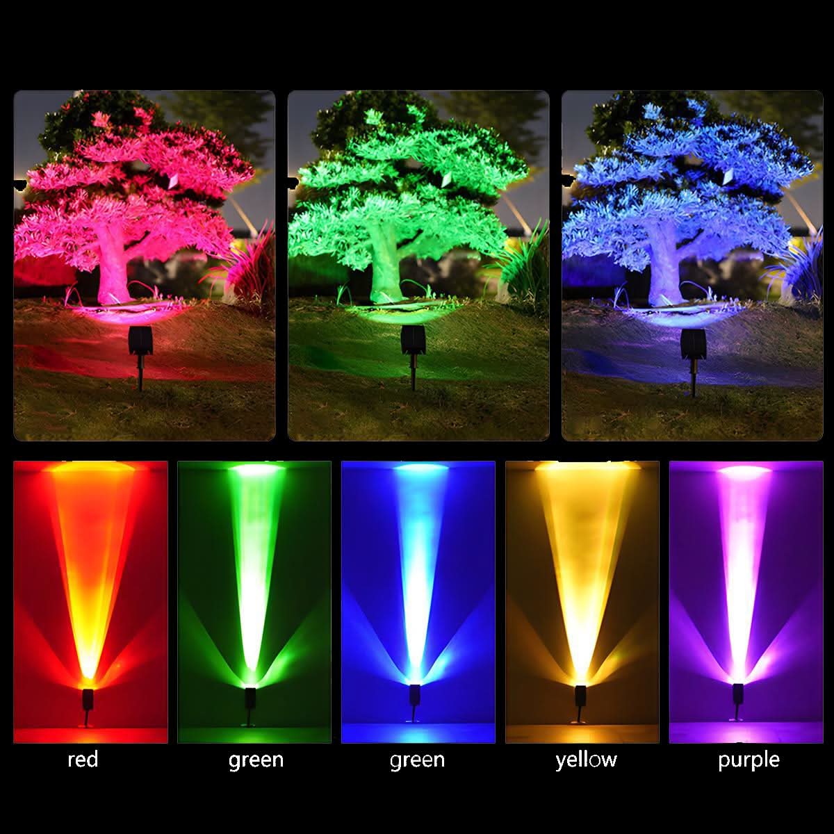 Adjustable Solar-Powered Garden Spotlight with IP65 Waterproof Protection for Atmospheric Outdoor Garden Lighting | Sansoti