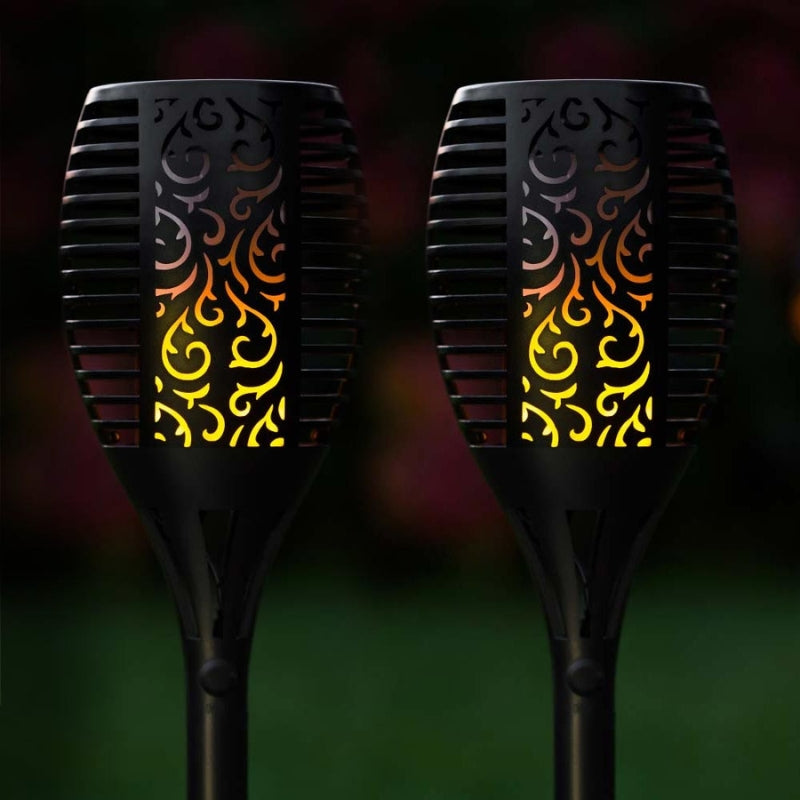 Solar Garden Torch with Flickering Flame – LED Solar Outdoor Lighting for Garden and Terrace | Sansoti