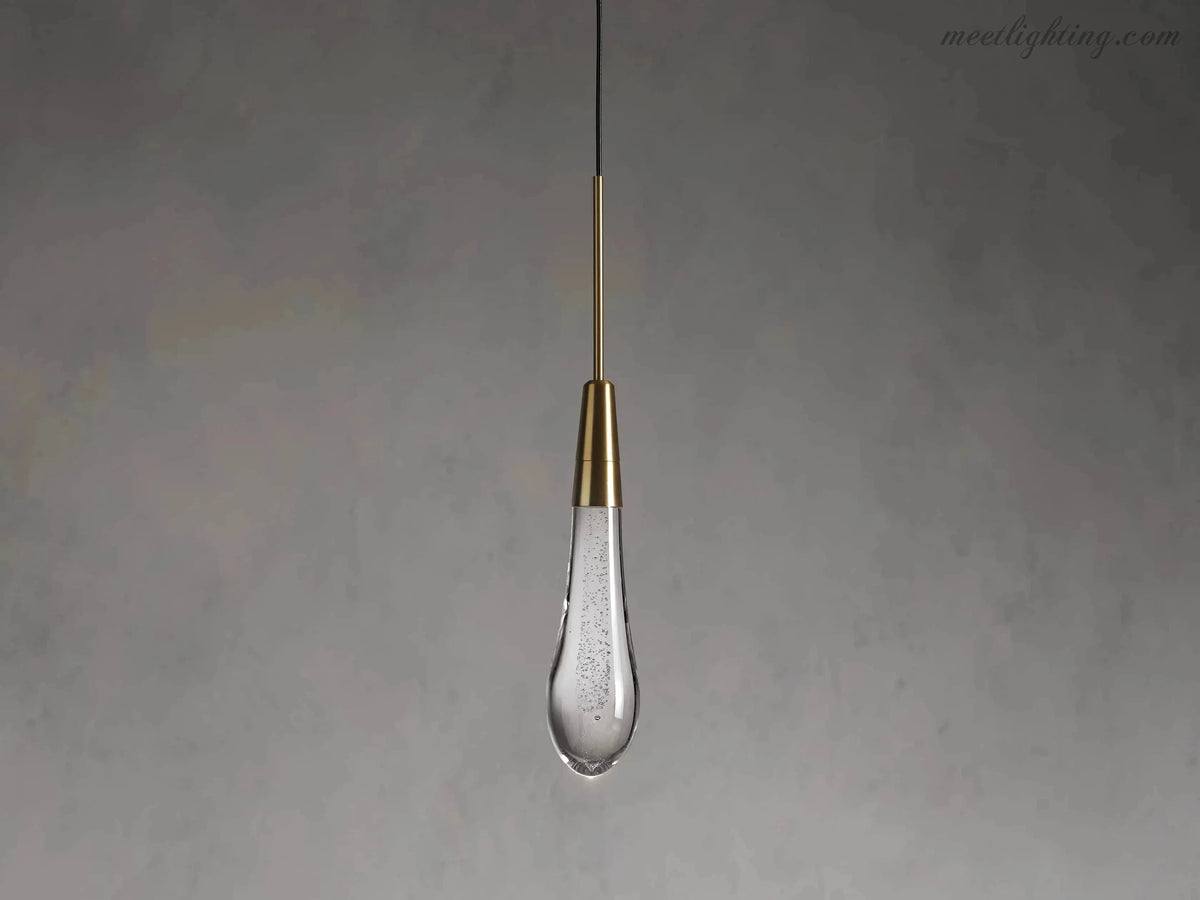 LED Hanglamp Gezaaid Glas Druppelvorm Dimbaar Verstelbaar Messing Brons Nikkel Eetkamer Woonkamer Modern | Sansoti