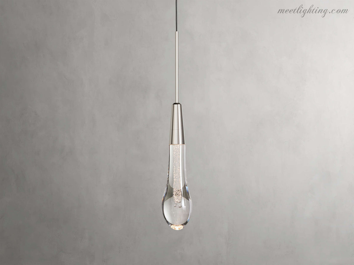 LED Hanglamp Gezaaid Glas Druppelvorm Dimbaar Verstelbaar Messing Brons Nikkel Eetkamer Woonkamer Modern | Sansoti