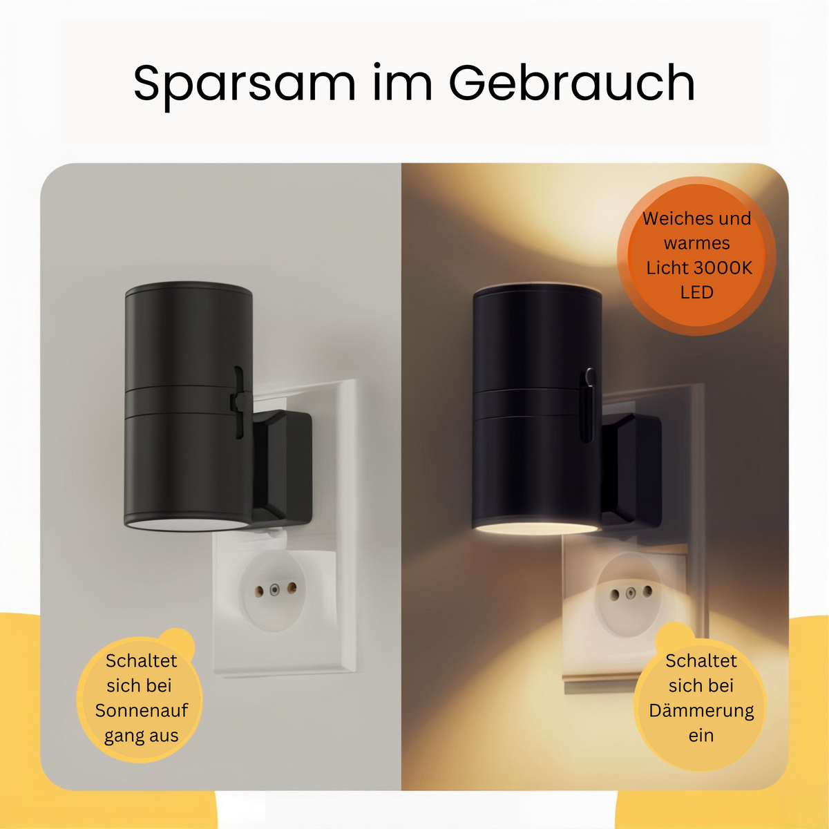 Bauhaus Dimmable Bedside Lamp with Day-Night Sensor Wall Light Warm LED Light Bedroom Hallway Bathroom Energy-Efficient | Sansoti