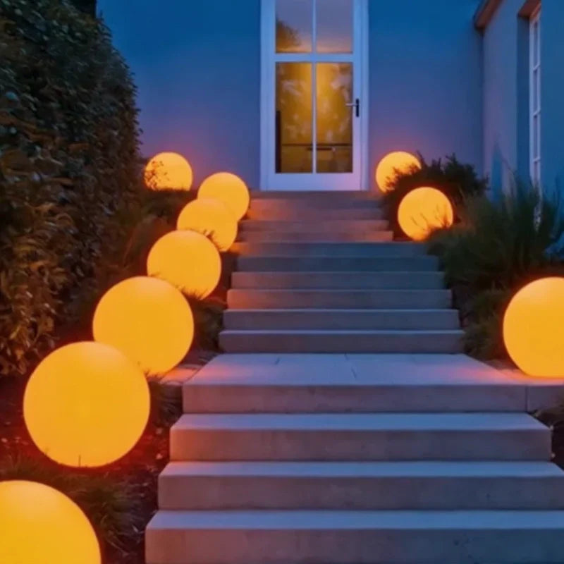 Round LED solar-powered garden light, ambient lighting for garden or patio, waterproof, with remote control, 16 colours | Sansoti