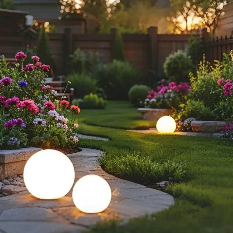 Round LED solar-powered garden light, ambient lighting for garden or patio, waterproof, with remote control, 16 colours | Sansoti