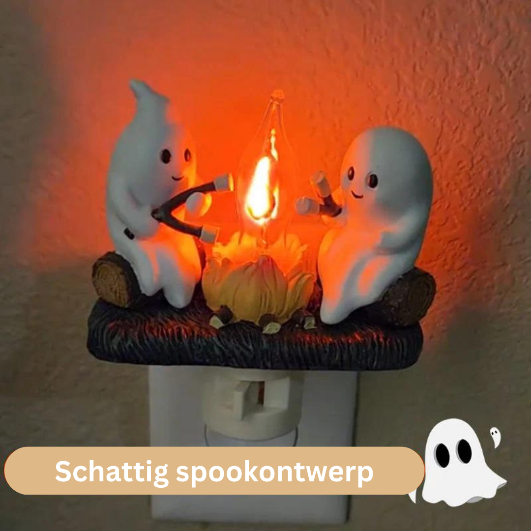 Ghost Flame Night Light with Campfire Effect – Unique LED Mood Light with Flickering Glow for Children and Adults | Sansoti