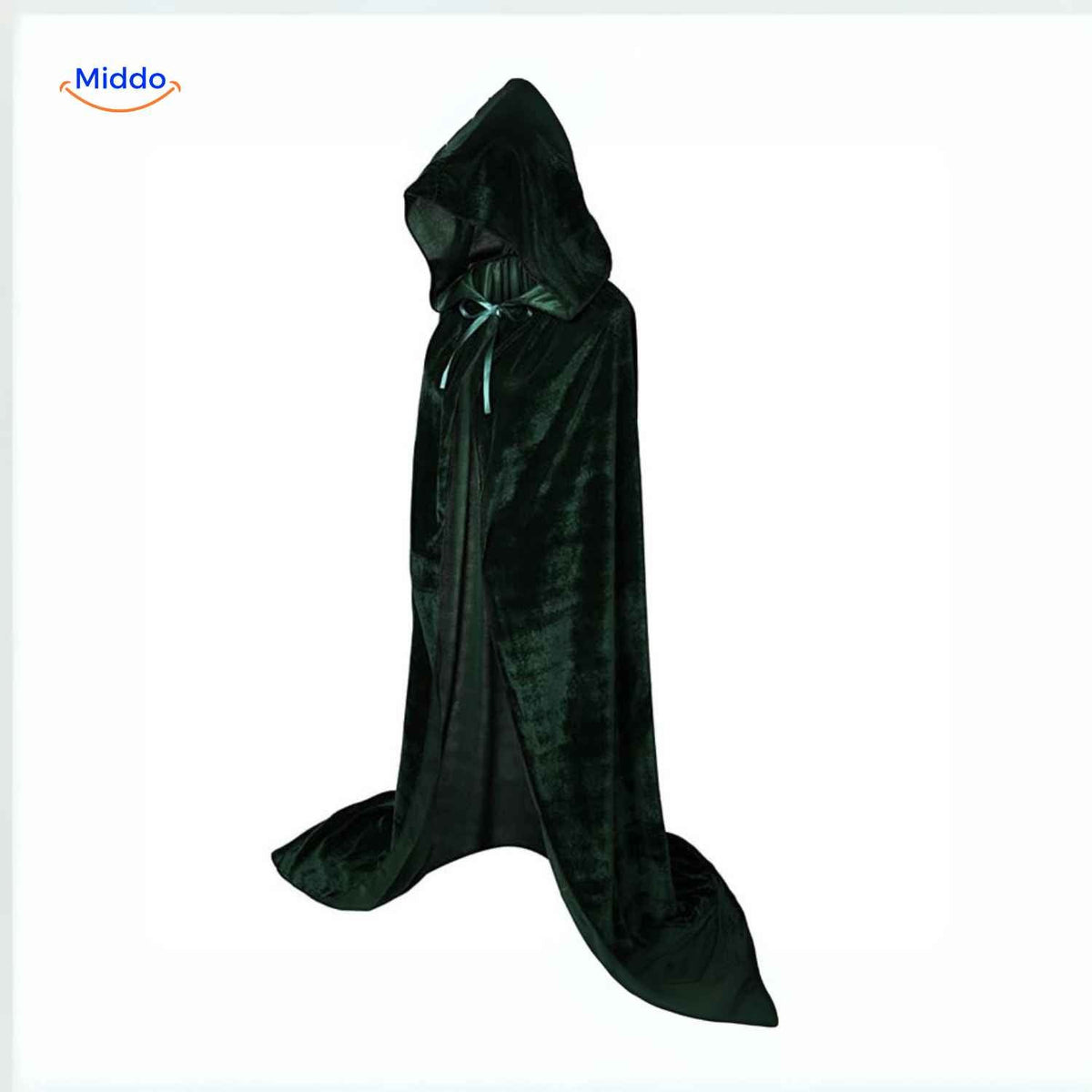 Fluwelen Cape met Capuchon Lange Mantel 110-170cm Halloween Podium Cosplay Verkleedfeest Kostuum Theaterkwaliteit | Sansoti