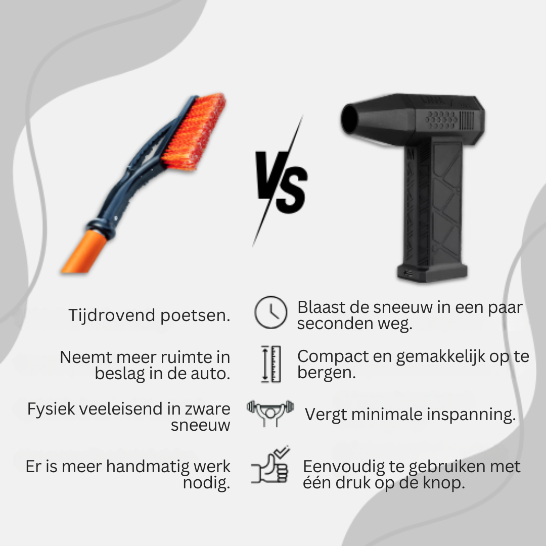 Wireless Snow Brush – Compact Electric Snow Remover for Car & Windows – USB Rechargeable | Sansoti