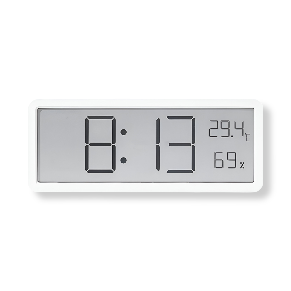 Digital LED Wall Clock with Temperature and Humidity 20cm Acrylic Living Room Office USB Clock Hygrometer | Sansoti