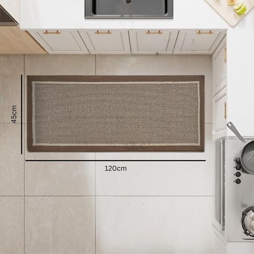 Keukenmat Elegante Structuur Antislip Comfort Textiel Polypropyleen Beige Bruin Grijs Toepassingen Keuken Gang Wasruimte | Sansoti