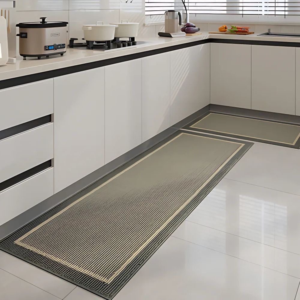 Keukenmat Elegante Structuur Antislip Comfort Textiel Polypropyleen Beige Bruin Grijs Toepassingen Keuken Gang Wasruimte | Sansoti