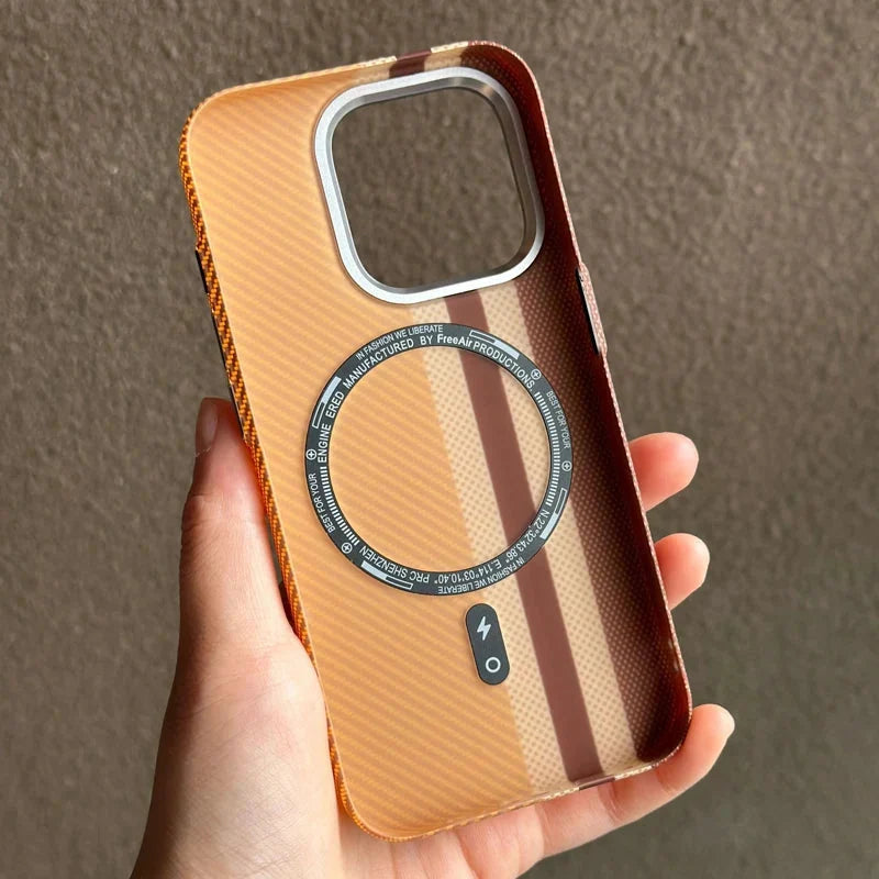 Telefonhülle mit Carbonfasertextur für iPhone 12 bis 17, stoßfestes mattes Design, Schutzhülle | Sansoti