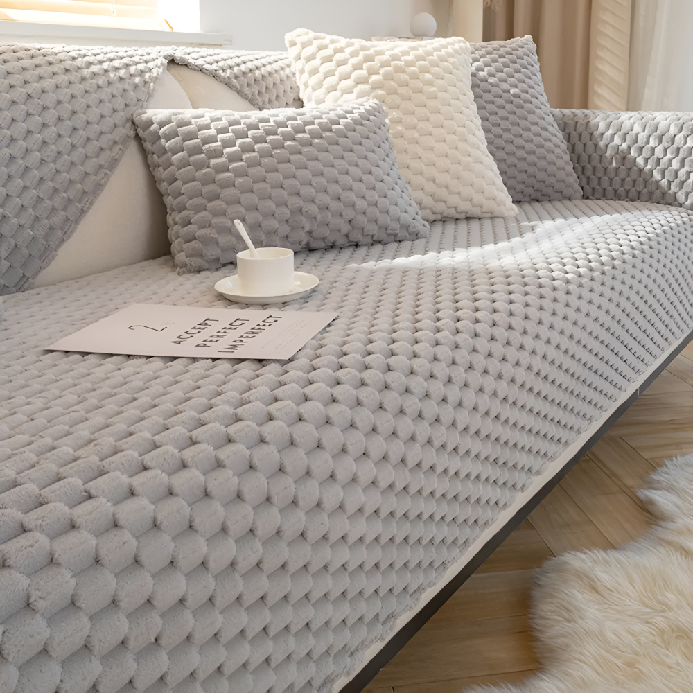 Anti-slip Bankhoes met Wafelpatroon – Beschermhoes voor Bank 1-5 Zitplaatsen Machinewasbaar Woonkamer | Sansoti