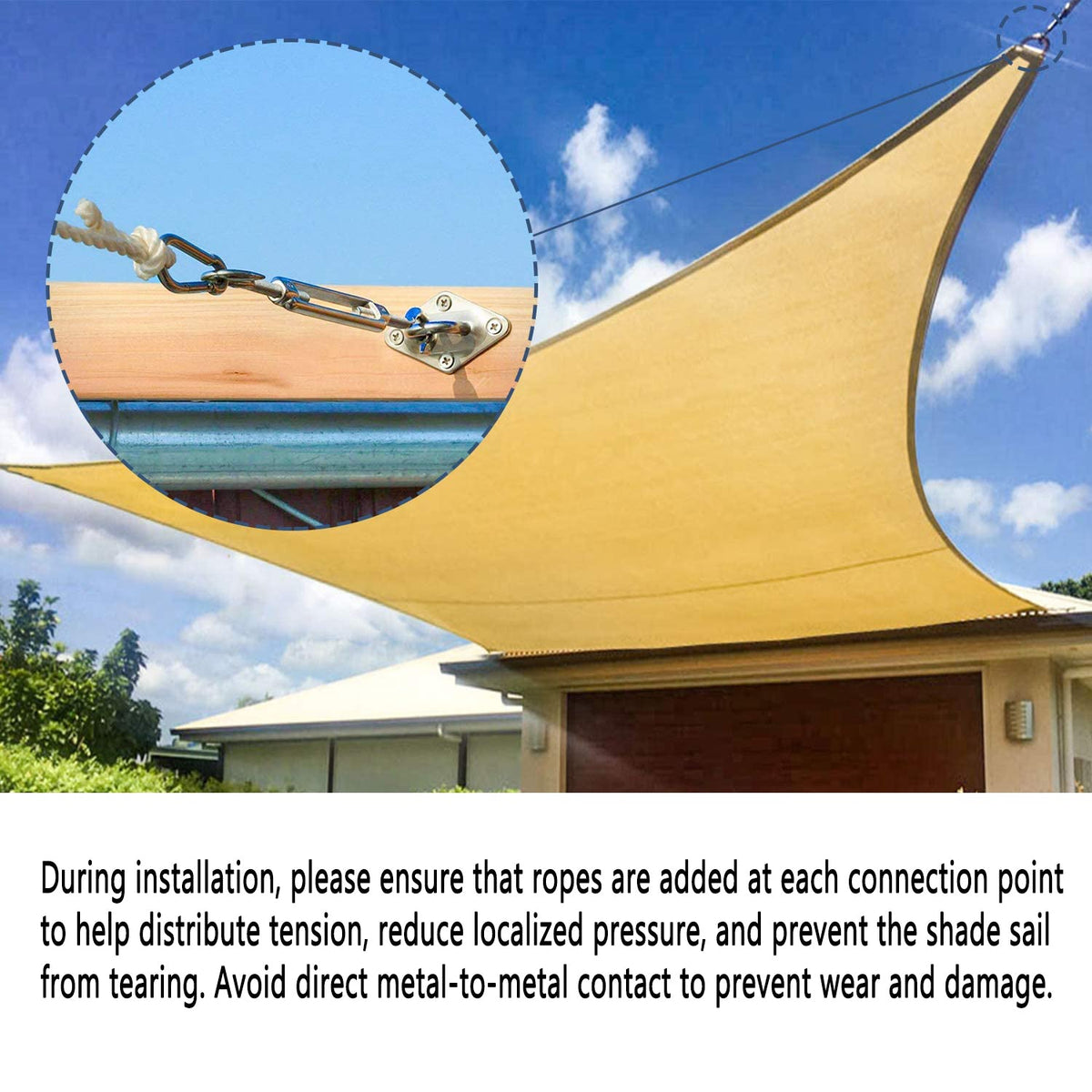Rectangular Waterproof Shade Sail for Patio Garden and Pool | Sansoti
