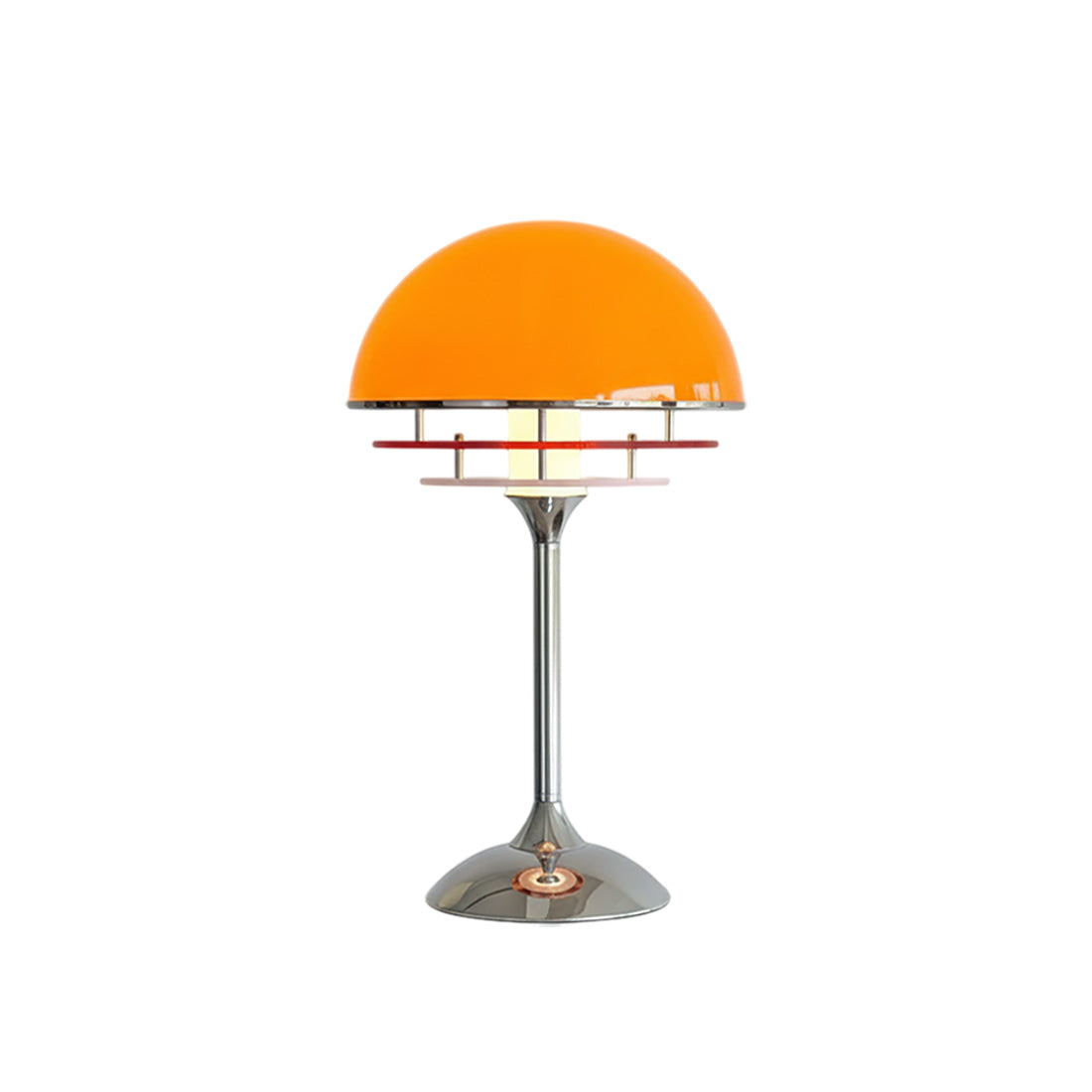 Bauhaus Table Lamp with Acrylic Discs Orange or White | Sansoti