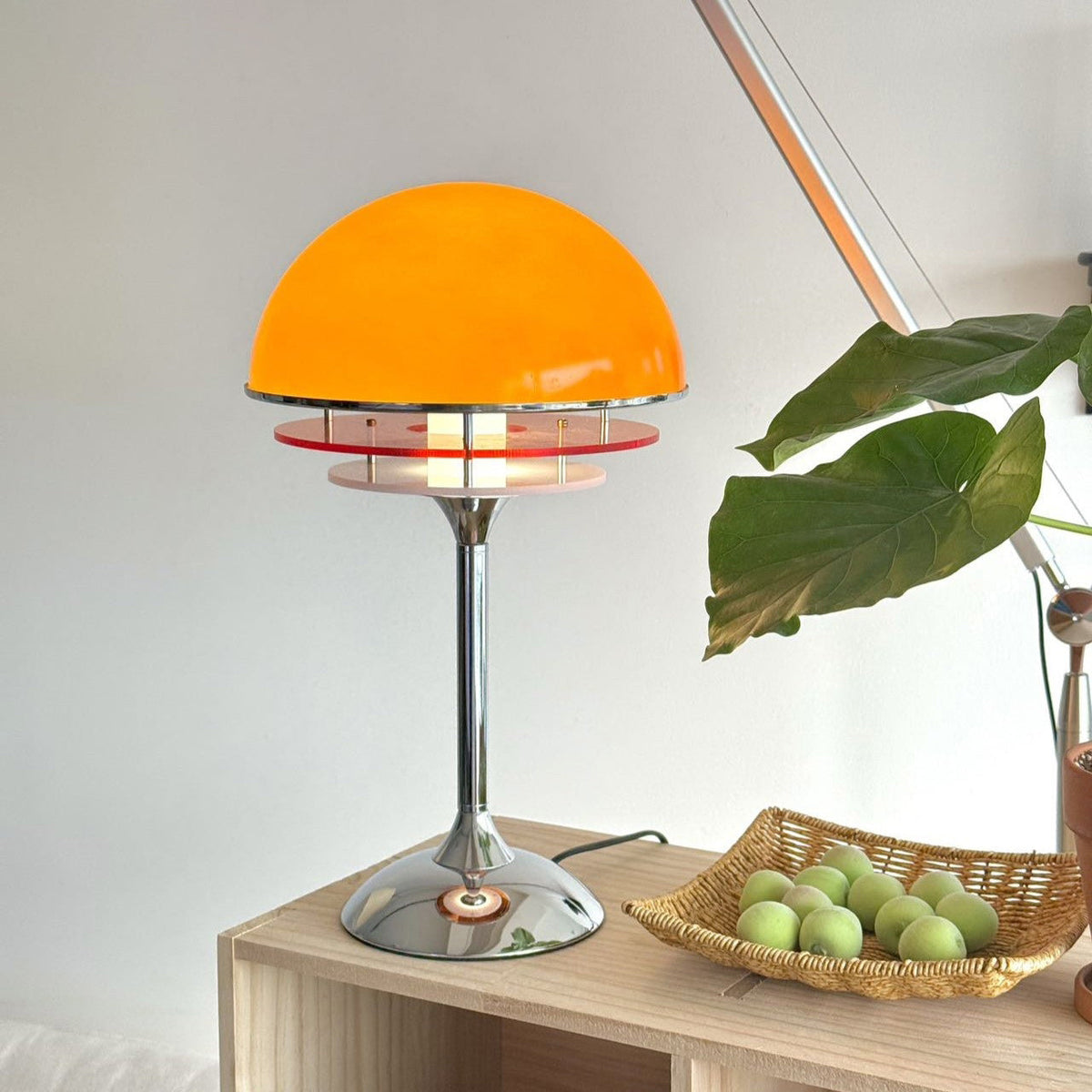 Bauhaus Table Lamp with Acrylic Discs Orange or White | Sansoti