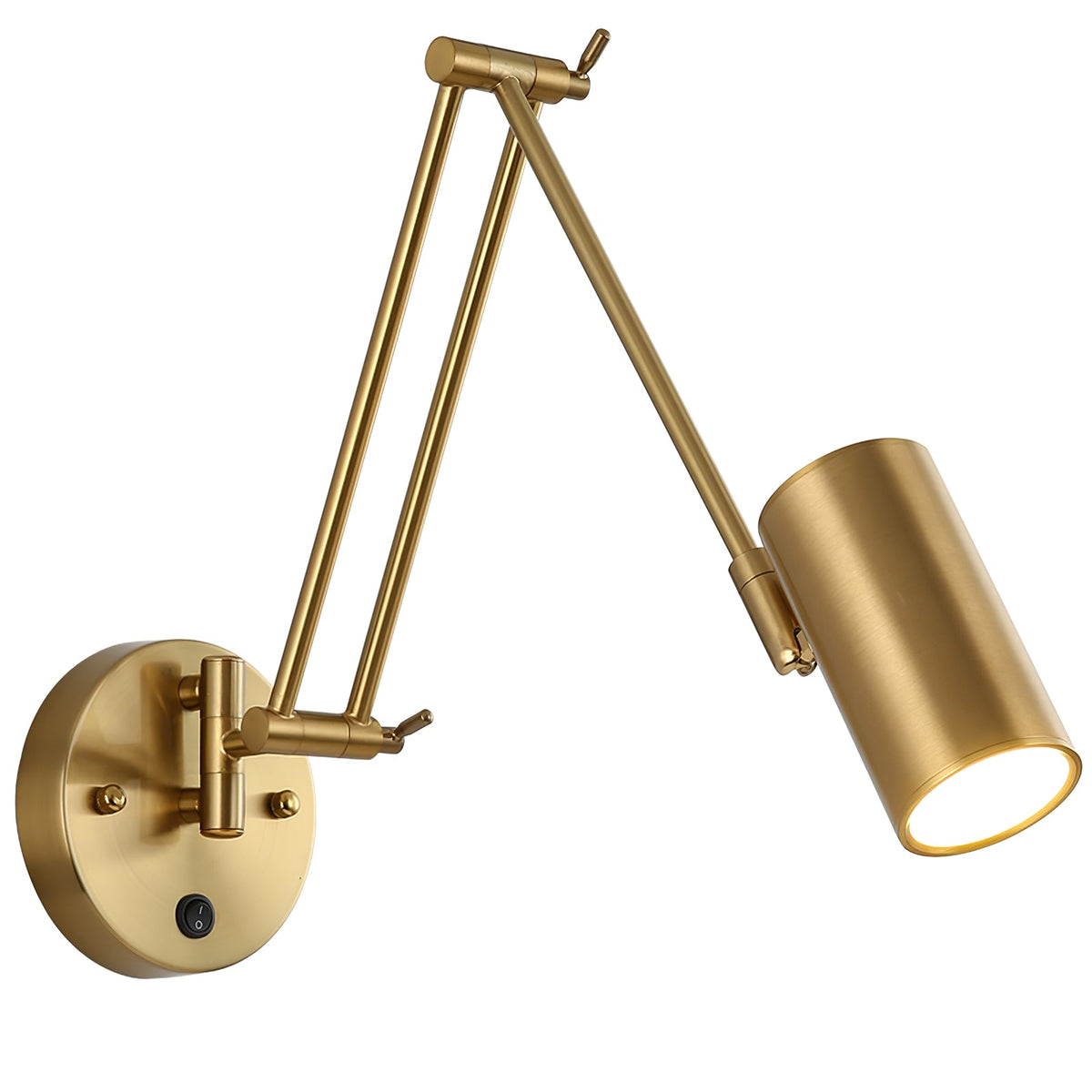 Adjustable Wall Lamp Swivel Arm Industrial Iron Modern Design E26/E27 Socket Wall Control Reading Lamp Bedroom | Sansoti
