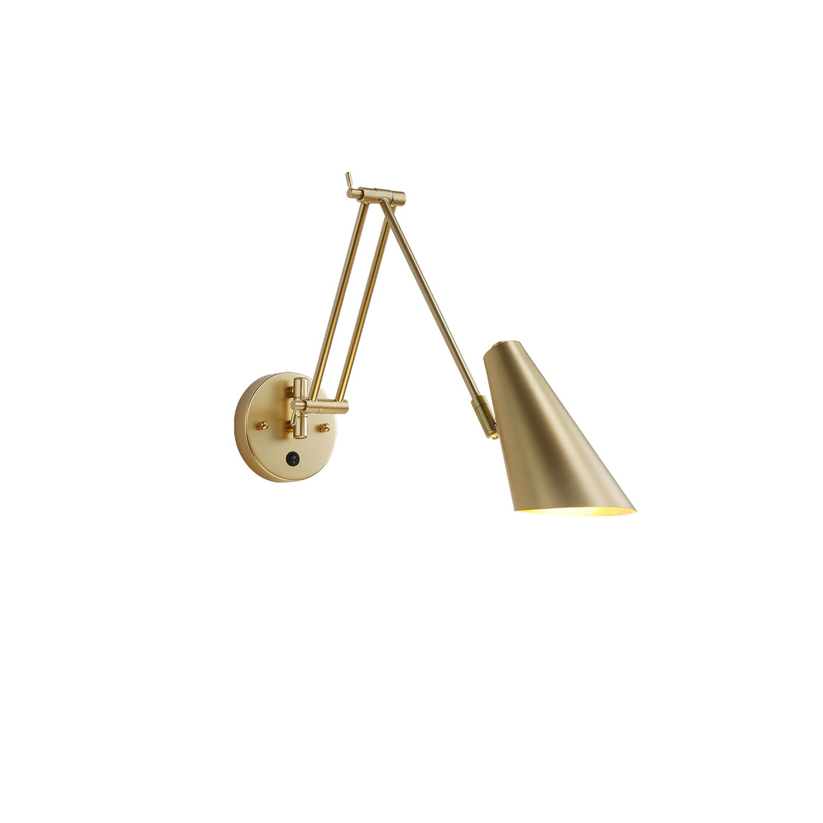 Adjustable Wall Lamp Swivel Arm Industrial Iron Modern Design E26/E27 Socket Wall Control Reading Lamp Bedroom | Sansoti