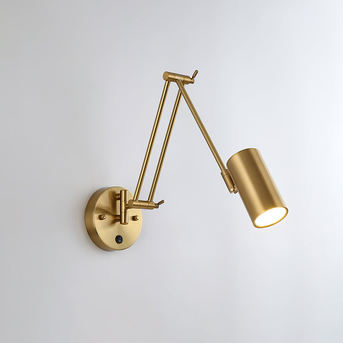 Adjustable Wall Lamp Swivel Arm Industrial Iron Modern Design E26/E27 Socket Wall Control Reading Lamp Bedroom | Sansoti