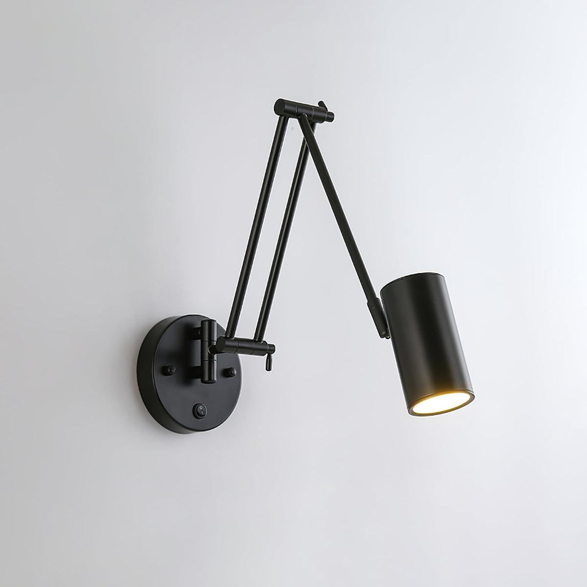 Adjustable Wall Lamp Swivel Arm Industrial Iron Modern Design E26/E27 Socket Wall Control Reading Lamp Bedroom | Sansoti