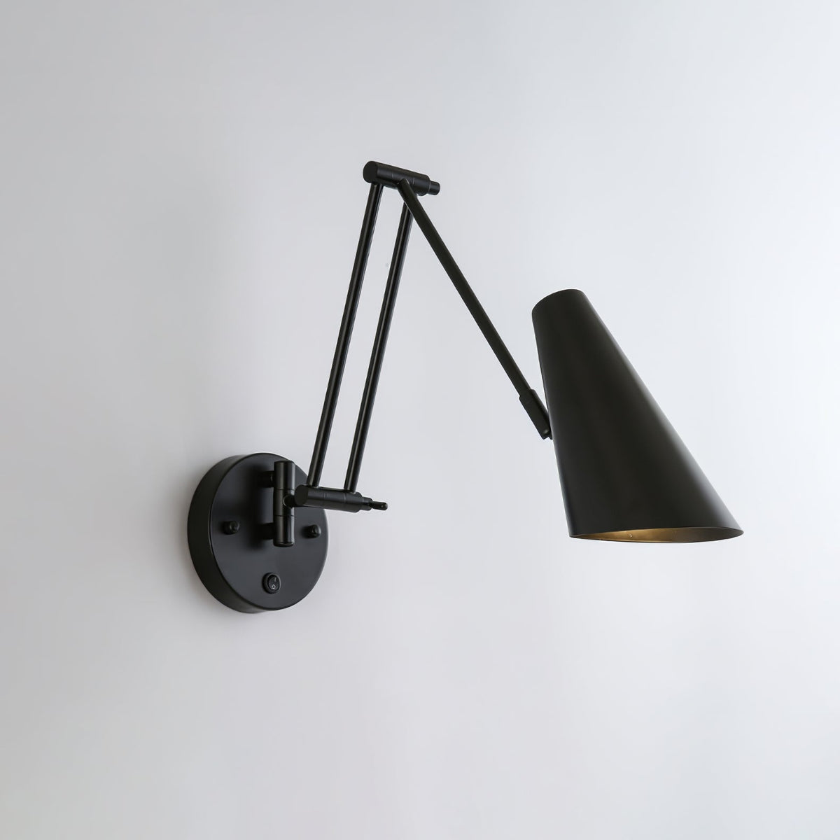 Adjustable Wall Lamp Swivel Arm Industrial Iron Modern Design E26/E27 Socket Wall Control Reading Lamp Bedroom | Sansoti