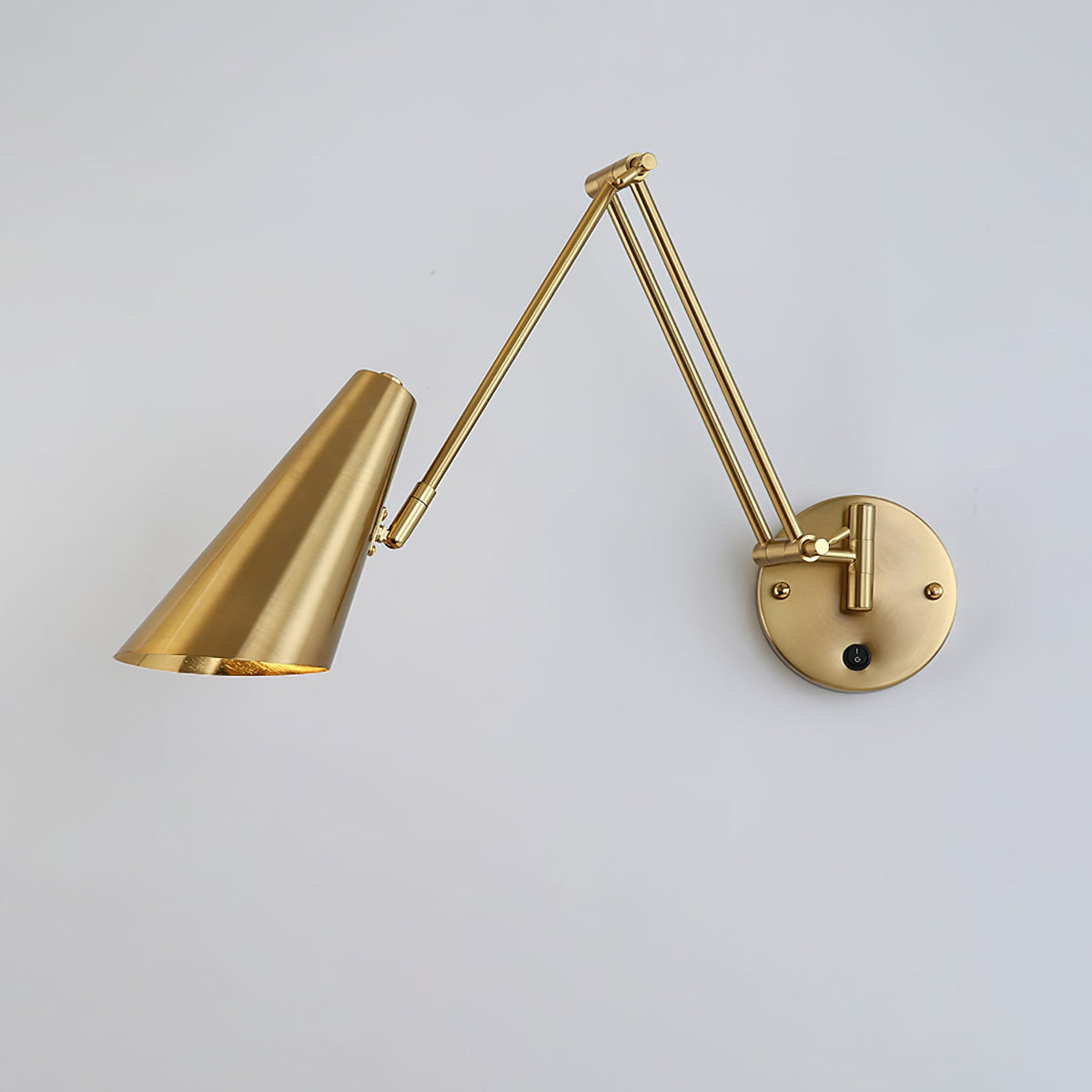 Adjustable Wall Lamp Swivel Arm Industrial Iron Modern Design E26/E27 Socket Wall Control Reading Lamp Bedroom | Sansoti