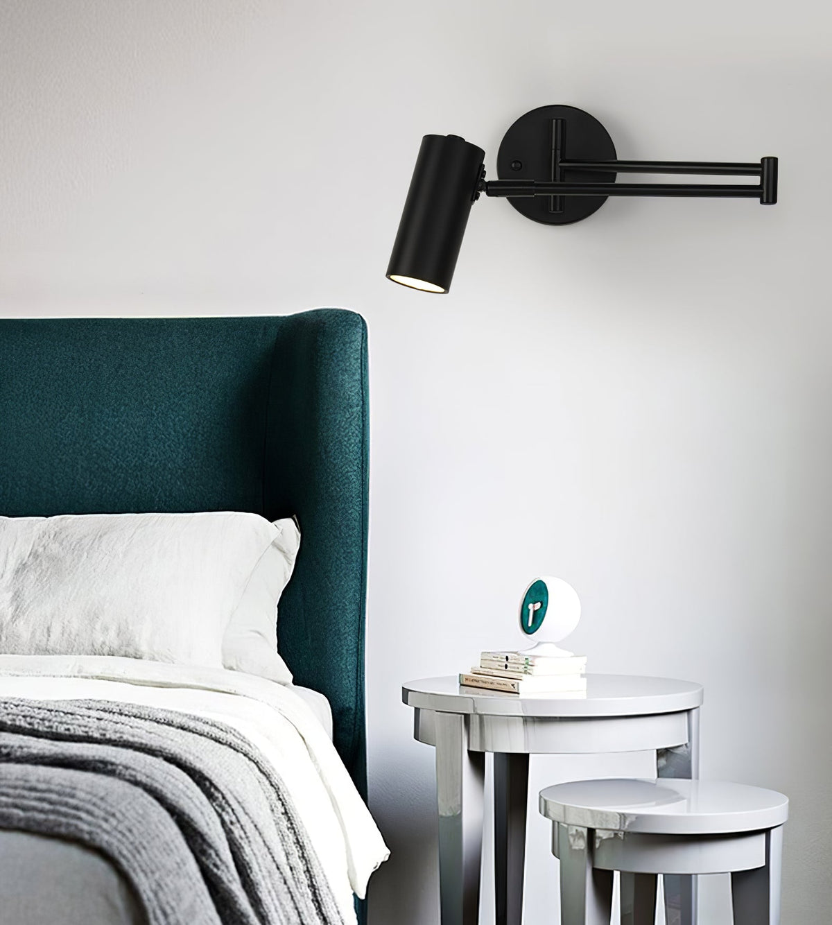 Adjustable Wall Lamp with Swivel Arm – Industrial Metal Iron – 180° Rotatable – Reading Lamp Bedroom Nightstand | Sansoti