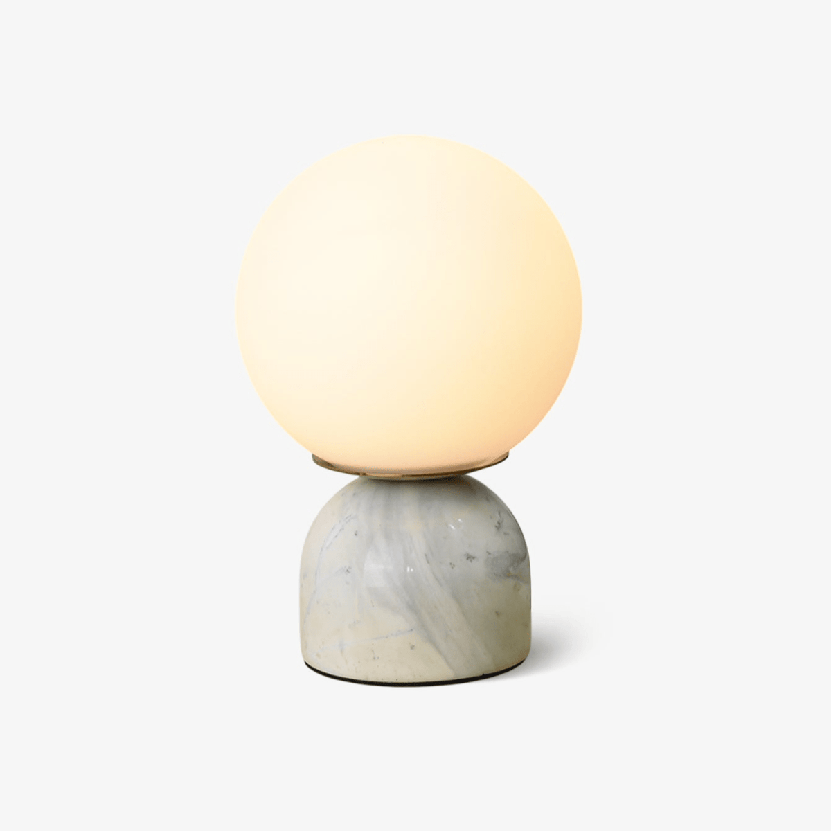 Marble Table Lamp with Glass Globe – Scandinavian Design for Atmospheric Accent Lighting | Sansoti