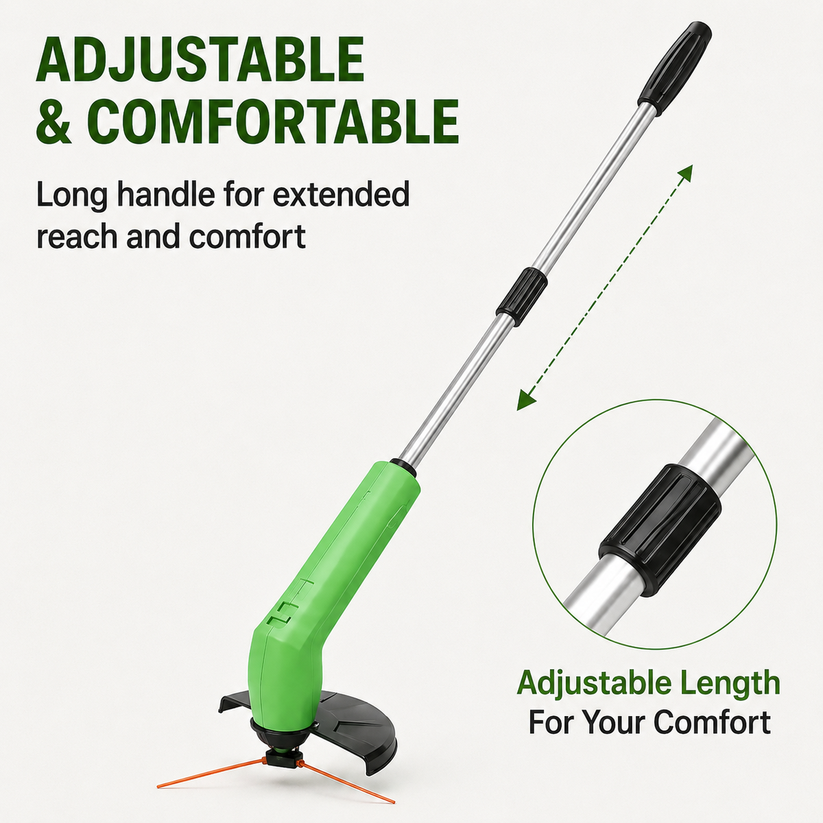 Mini Rechargeable Cordless Grass Trimmer – Lightweight Adjustable Grass Cutter for Garden and Lawn | Sansoti