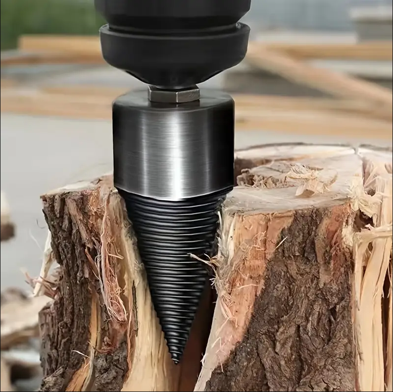 Wood-Splitting Drill Bit for Drills, 32mm & 42mm, Hand Drill Accessories, Spiral Screw, Compact Hand Tool | Sansoti