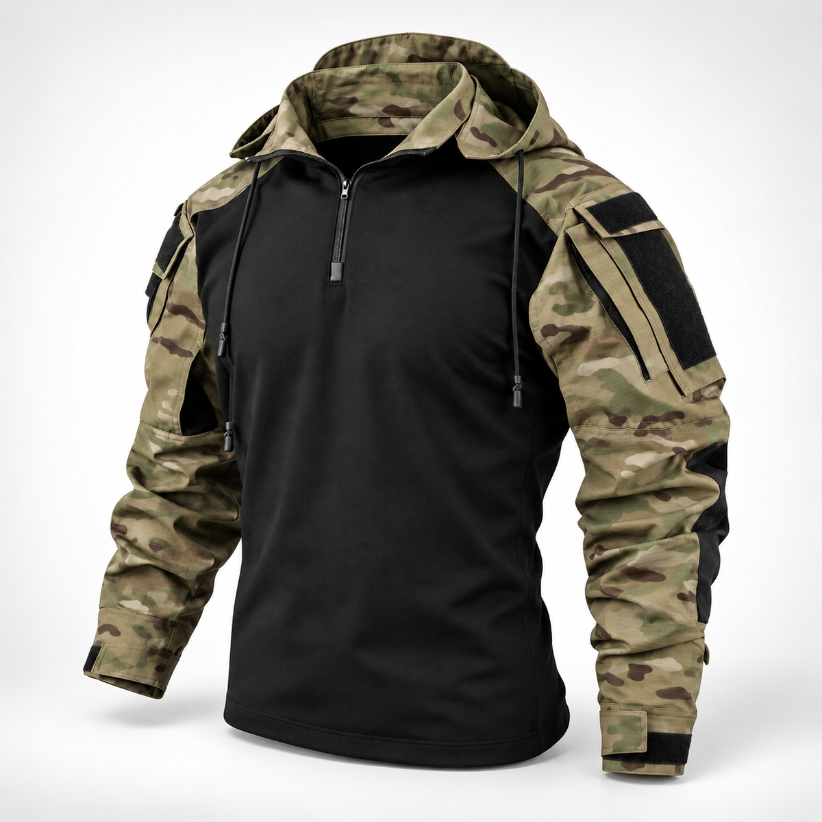 Tactical Outdoor Jacket Polyester Water-Repellent Windproof Breathable Autumn Winter Camping Hiking Green Gray | Sansoti