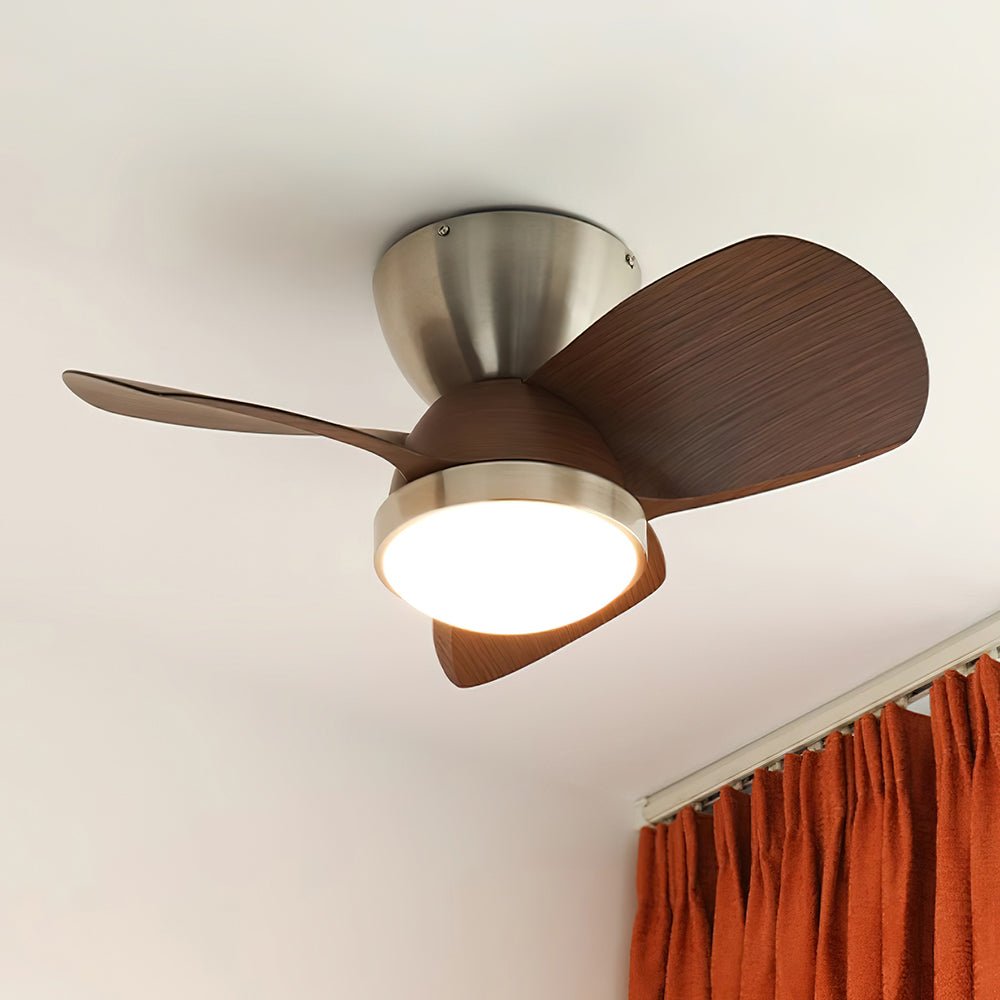 Deckenventilator mit Beleuchtung Holz Metall Ø61 cm 18W 6 Geschwindigkeiten inklusive Fernbedienung | Sansoti