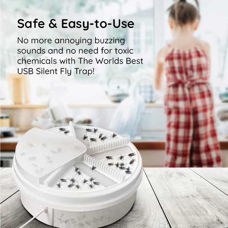 USB Insect Trap Silent System for Fly Control, Noiseless, Odor Attractant, Compact, Effective for Household Use | Sansoti