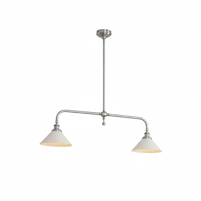 Lámpara colgante de diseño de lujo con pantallas de vidrio blanco para mesa de comedor e isla de cocina, acabado de latón | Sansoti