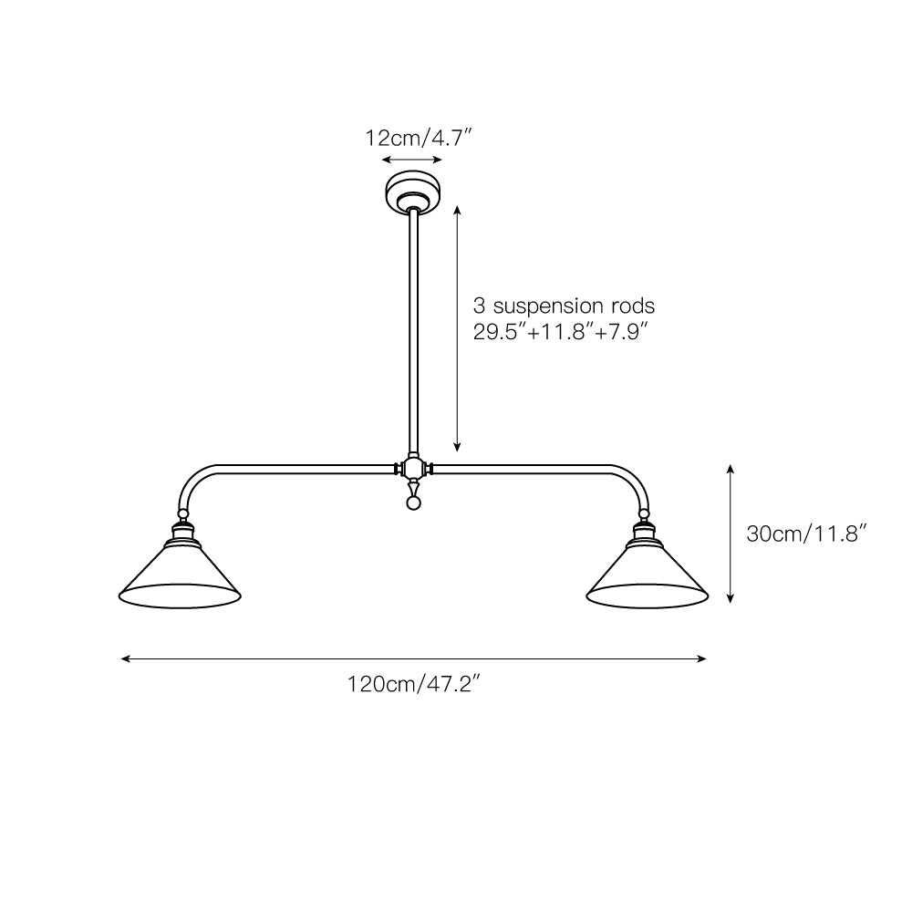 Lámpara colgante de diseño de lujo con pantallas de vidrio blanco para mesa de comedor e isla de cocina, acabado de latón | Sansoti