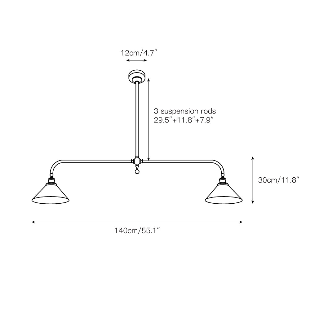 Lámpara colgante de diseño de lujo con pantallas de vidrio blanco para mesa de comedor e isla de cocina, acabado de latón | Sansoti